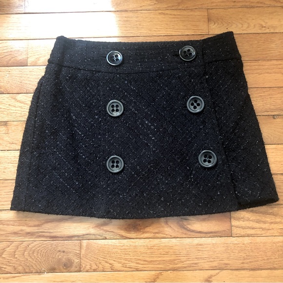 Express Design Studios Dresses & Skirts - Express Design Studio Womens Mini Skirt Size 2 Black Glitter Button Front, Lined